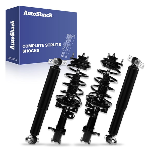 AutoShack Front and Rear Complete Strut & Coil Spring Assemblies & Shock Absorbers - Driver and Passenger Side for Honda, Pilot 2009-2015, AWD FWD V6 3.5L