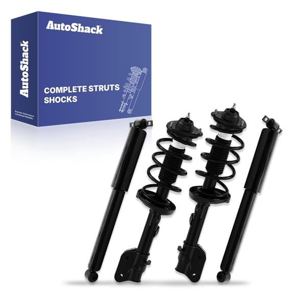 AutoShack Front and Rear Complete Strut & Coil Spring Assemblies & Shock Absorbers - Driver and Passenger Side for Honda, Odyssey 2011-2017, FWD V6 3.5L