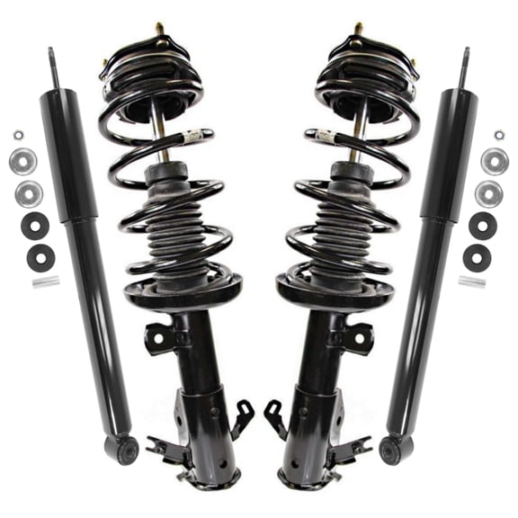 AutoShack Front & Rear Complete Strut Coil Springs and Shock Absorbers Kit Set of 4 Replacement for 2012 Honda Civic 1.8L FWD CSTKS0067