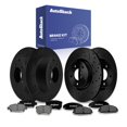 thumbnail image 1 of AutoShack Front & Rear Brake Rotors & Premium Pads for Chrysler & Dodge, 200 2013-2014 Avenger 2013-2014, FWD L4 2.4L V6 3.6L - E-Coated Drilled & Slotted - Black Finish - NightGuard, 1 of 4