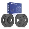 thumbnail image 1 of AutoShack Front & Rear Brake Rotors for GMC, Sierra 1500 2005-2006, 4WD AWD RWD V8 4.8L 5.3L 6.0L - Coated Drilled & Slotted - Black Matte Finish - BlackShield, 1 of 4