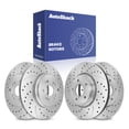 thumbnail interactive-video image 1 of Detroit Axle Front Disc Brake Rotors For Acura TL & Honda Odyssey – 12.59 Inch Pair – Plain, Vented 1 of 4