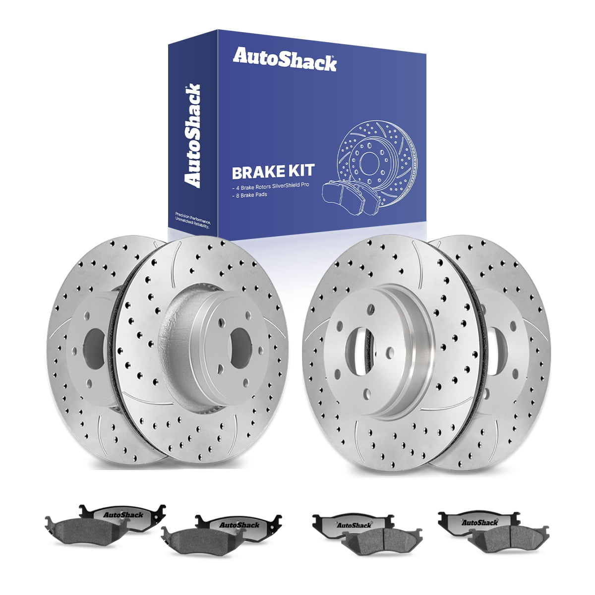 TRANSIT AUTO Front Disc Brake Caliper Coated Rotors And Ceramic Pads Kit for Dodge Ram 1500 Kcg-100522T