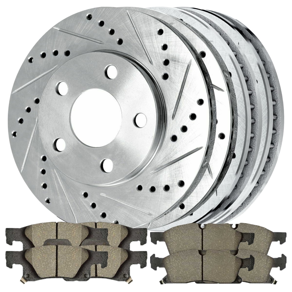 AutoShack Performance Brake Rotors & Ceramic Pads Kit for 2011-2016 ...