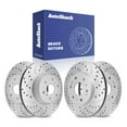 thumbnail image 1 of AutoShack Front Vented & Rear Vented Drilled & Slotted Silver Zinc Coated Brake Rotors 4-PC Set Replacement for 2007-2018 Chevrolet Silverado 1500 2007-2018 GMC Sierra 1500 SilverShield Pro, 1 of 5