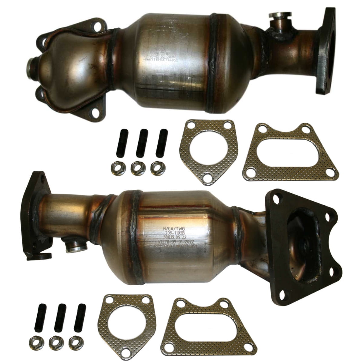 AutoShack Front and Rear Exhaust Manifold Catalytic Converters Set of 2