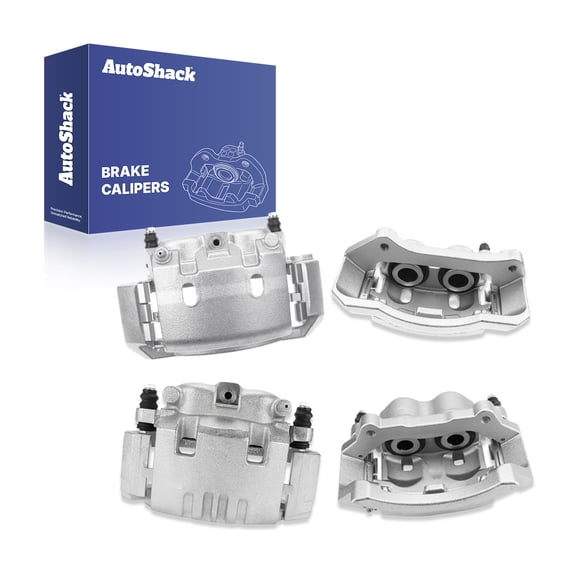 AutoShack Front & Rear Brake Calipers for Dodge, Ram 2500 2003-2008 Ram 1500 2006-2008, 4WD RWD L6 5.9L 6.7L V6 3.7L V8 4.7L 5.7L V10 8.0L