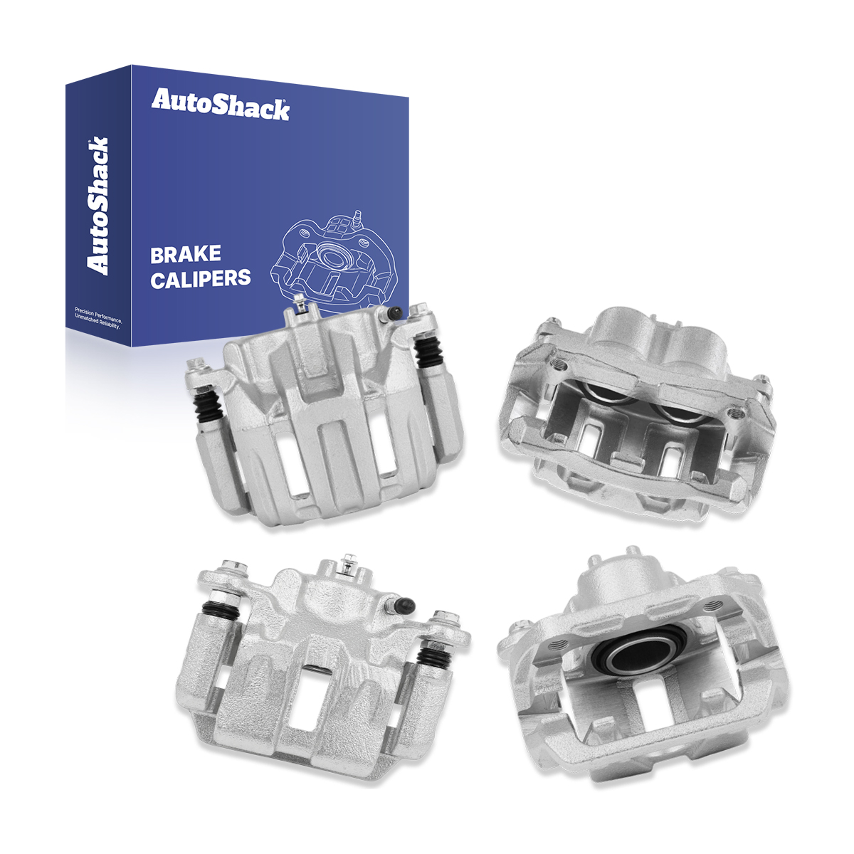 AutoShack Front & Rear Brake Calipers for Honda, Odyssey 2005-2010, FWD V6 3.5L