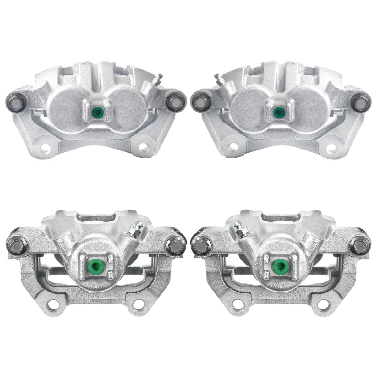 AutoShack Front and Rear Brake Calipers Set of 4 Assembly with Bracket