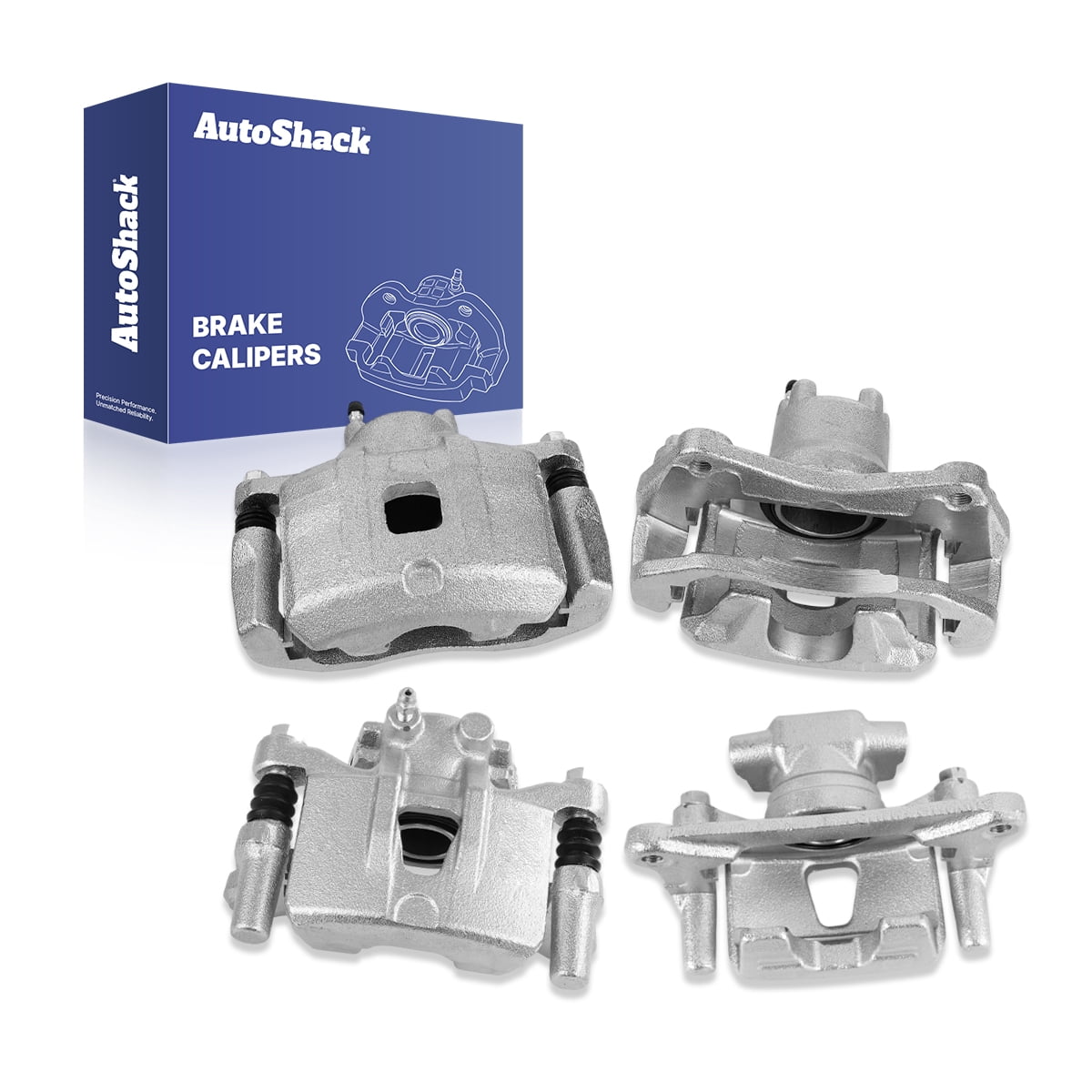 AutoShack Front & Rear Brake Calipers for Mitsubishi, Outlander 2007-2013, AWD FWD L4 2.4L V6 3.0L