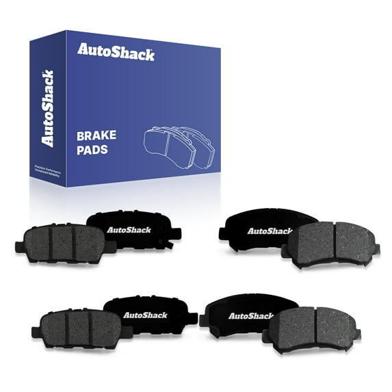 AutoShack Front & Rear Premium Ceramic Brake Pad Set for Nissan, Rogue 2008-2013 Sentra 2007-2012 Rogue Select 2014-2015 Juke 2014-2017, AWD FWD L4 1.6L 2.5L