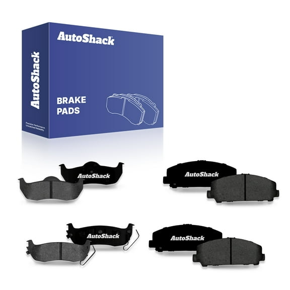 AutoShack 8pcs Front and Rear Performance Ceramic Brake Pad Set Replacement for 2011 2012 2013 2014 2015 Nissan TITAN 2012-2015 Armada 5.6L V8 4WD RWD PCD1509-1041