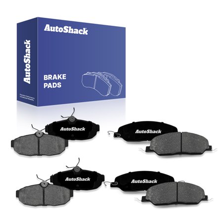 AutoShack Front & Rear Premium Ceramic Brake Pad Set for Ford & Avanti, Mustang 2005-2010 Avanti 2005-2007, RWD V6 4.0L V8 4.6L