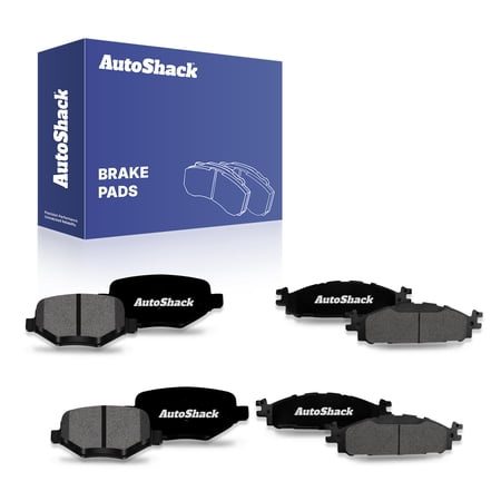 AutoShack Front & Rear Premium Ceramic Brake Pad Set for Ford & Lincoln, Explorer 2011-2019 Taurus 2010-2019 Flex 2009-2019 MKS 2009-2011 MKT 2010-2015, 2018-2019, AWD FWD L4 2.0L 2.3L V6 3.5L 3.7L