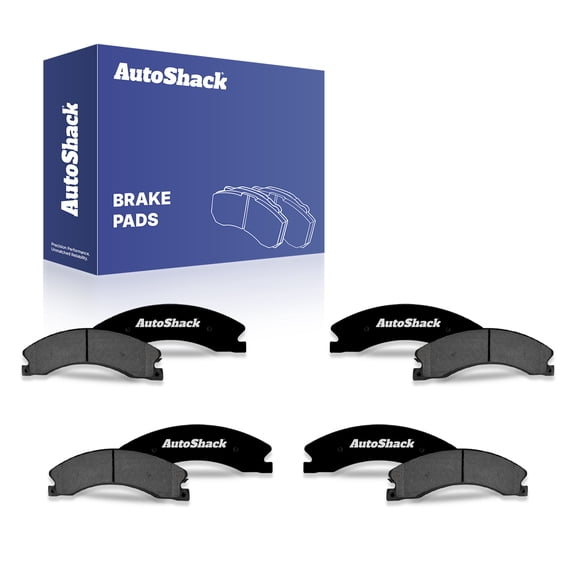 AutoShack Front & Rear Premium Ceramic Brake Pad Set for Chevrolet & GMC, Silverado 2500 HD 2011-2019 Sierra 2500 HD 2011-2019, 4WD RWD V8 6.0L 6.6L