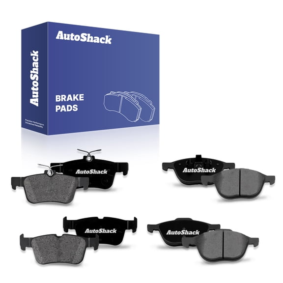 AutoShack Front & Rear Premium Ceramic Brake Pads, 8pcs, Compatible with Ford Focus 2012-2018