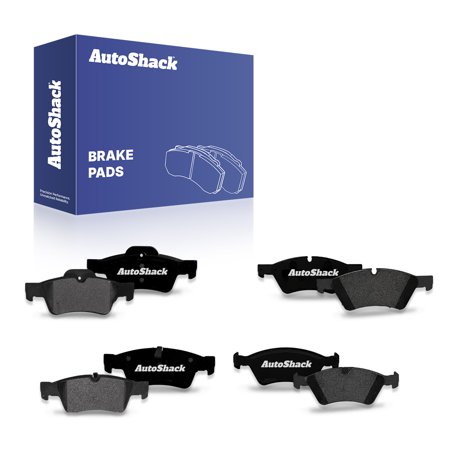 AutoShack Front & Rear Premium Ceramic Brake Pad Set for Mercedes-Benz, ML350 2006-2011 GL450 2007-2012 R350 2006-2012 GL550 2008-2012 ML320 2007-2009, AWD RWD V6 3.0L 3.5L V8 4.7L 5.5L