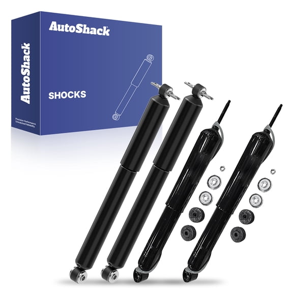 AutoShack Front & Rear Shock Absorbers for Jeep, Wrangler 2007-2017 Wrangler JK 2018, 4WD V6 3.6L 3.8L