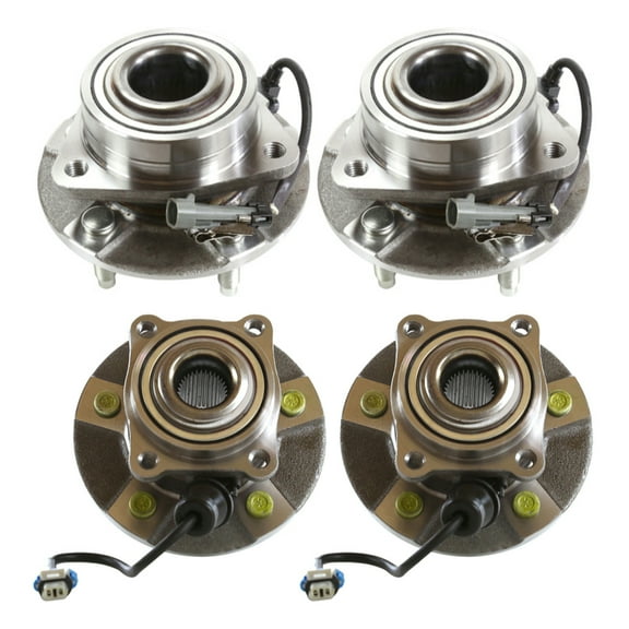 AutoShack Front & Rear Hub Bearing Assemblies for Saturn, Chevrolet & Pontiac, Vue 2002-2007 Equinox 2005-2006 Torrent 2006, AWD FWD L4 2.2L 2.4L V6 3.0L 3.4L 3.5L - With ABS, 5-Lug