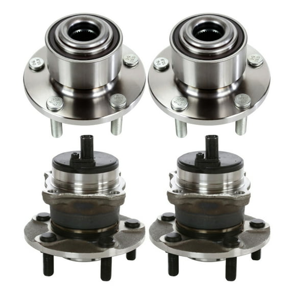 AutoShack Set of 4 Front and Rear Wheel Hub and Bearing Assemblys with ABS Replacement for 2005 2006 2007 2008 2009 2010 2011 Volvo S40 V50 2006-2013 C70 2007-2013 C30 2.4L 2.5L FWD 5-Lug HB4X0021