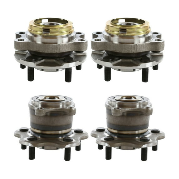AutoShack Front and Rear Wheel Hub Bearing Assemblies with ABS for 2007-2012 Nissan Altima 4-PC Set