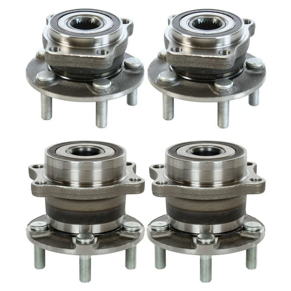 AutoShack Front & Rear Wheel Hub Bearing Assemblies with ABS | Replacement for 2009-2013 Subaru Forester 2008-2013 Subaru Impreza 2013 Subaru WRX | 4-PC