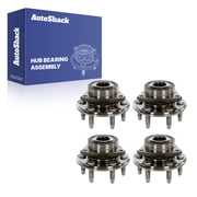 AutoShack Front & Rear Hub Bearing Assemblies for Cadillac & Saab, SRX 2010-2016 9-4X 2011, AWD FWD V6 2.8L 3.0L 3.6L - With ABS, 6-Lug