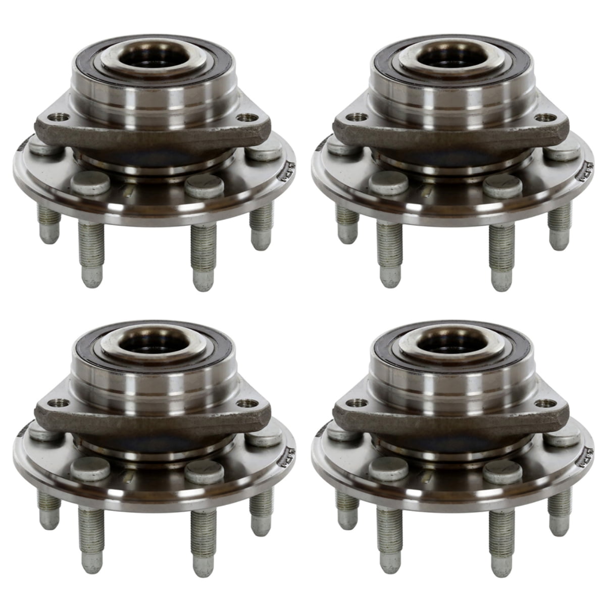 AutoShack Front & Rear Hub Bearing Assemblies for Cadillac & Saab, SRX 2010-2016 9-4X 2011, AWD FWD V6 2.8L 3.0L 3.6L - With ABS, 6-Lug