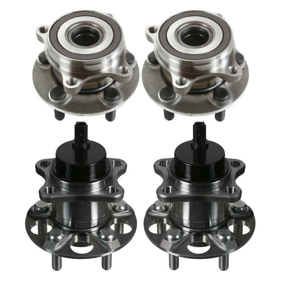 AutoShack Front & Rear Wheel Hub Bearing Assemblies with ABS | Replacement for 2010-2015 Toyota Prius 2012-2015 Toyota Prius Plug-In | 4-PC