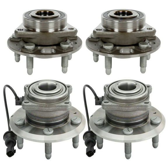 AutoShack Front & Rear Wheel Hub Bearing Assemblies with ABS | Replacement for 2010-2017 Chevrolet Equinox 2010-2017 GMC Terrain | 4-PC