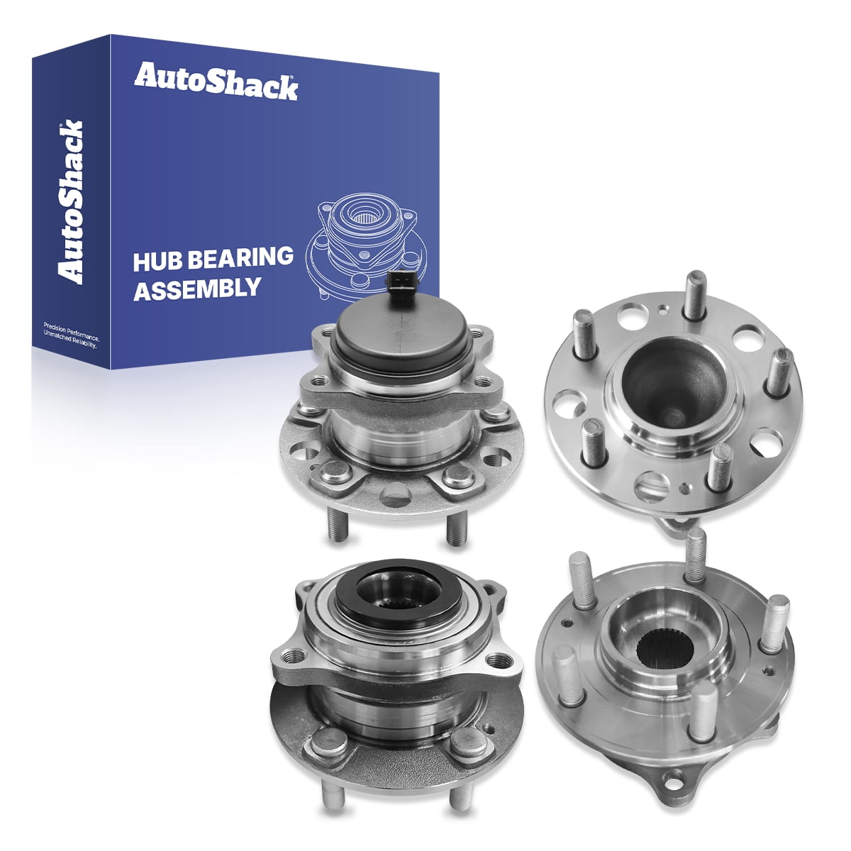 AutoShack Front & Rear Hub Bearing Assemblies for Hyundai & Kia, Tucson 2016-2021 Sonata 2015-2019 Sportage 2017-2021 Optima 2016-2020, FWD L4 1.6L 2.0L 2.4L - Without ABS, 5-Lug