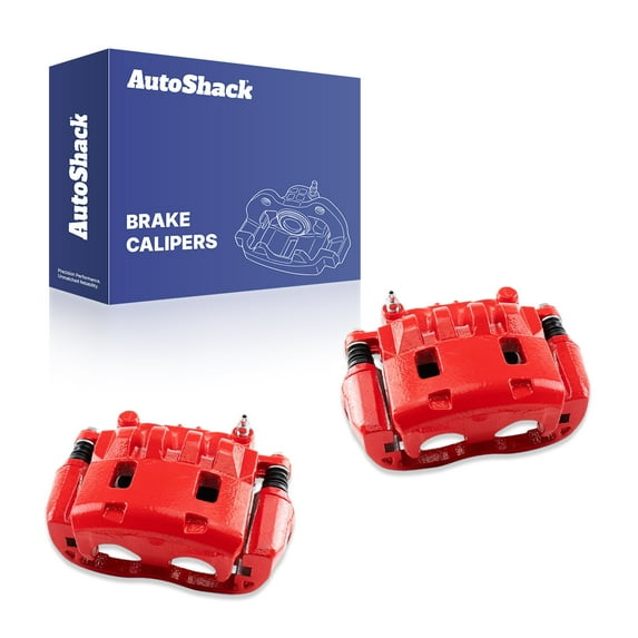 AutoShack Front Red Brake Calipers for Subaru, Forester 2003-2018 Outback 2002-2014 Impreza 2003-2005, 2008-2014 Legacy 2002-2014, AWD H4 2.0L 2.5L H6 3.0L, Left and Right, Pair