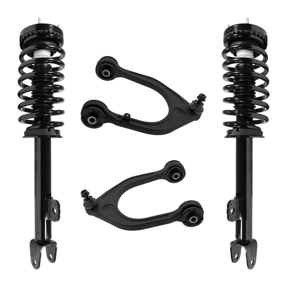 AutoShack Front Complete Strut & Coil Spring Front Upper Control Arms and Ball Joint with Bushings | Replacement for 2006-2010 Dodge Charger 2005-2010 Chrysler 300 2005-2008 Dodge Magnum | 4-PC