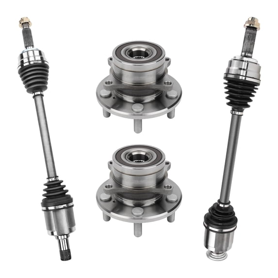 AutoShack Front Wheel Bearing Hubs CV Axles Kit Pair Replacement for 2010-2013 Acura MDX AWD 2010-2013 Acura ZDX AWD 5-Lug 5 HUB010400389