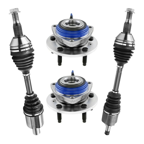 AutoShack Front CV Axle Shaft Wheel Hub Bearing Assemblies with ABS | Replacement for 2006-2008 Buick Lucerne 1997-2005 Buick Park Avenue 2000-2005 Pontiac Bonneville | 4-PC