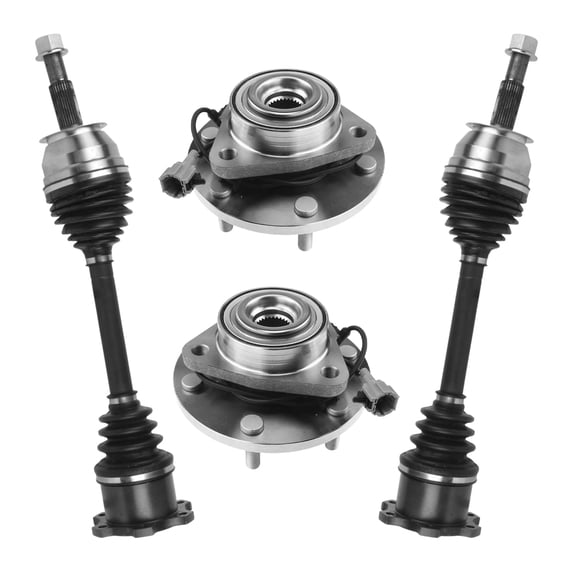 AutoShack Front Wheel Bearing Hubs CV Axles Kit Pair Replacement for 2008-2012 Nissan TITAN 4WD 2008-2012 Nissan Armada 4WD 2008-2010 INFINITI QX56 4WD 6-Lug 6 HUB010400373
