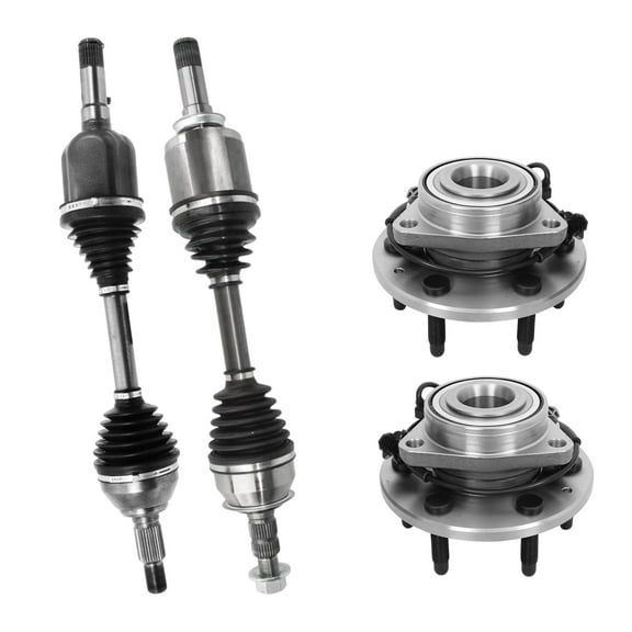 AutoShack Front CV Axle Shaft Wheel Hub Bearing Assemblies with ABS | Replacement for 2017 Cadillac XTS | 4-PC