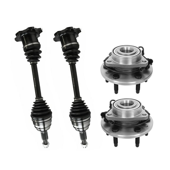 AutoShack Front Wheel Bearing Hubs CV Axles Kit Pair Replacement for 2014-2018 Chevrolet Silverado 1500 4WD 2014-2018 GMC Sierra 1500 4WD 2015-2020 Chevrolet Tahoe 4WD 6-Lug 6 HUB010400460