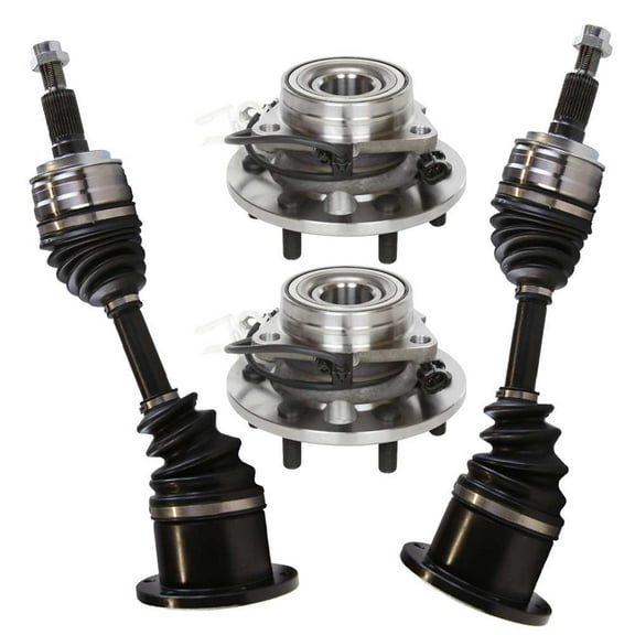 AutoShack Front Wheel Bearing Hubs CV Axles Kit Pair Replacement for 1998-1999 Chevrolet K1500 4WD 1998-1999 Chevrolet K1500 Suburban 4WD 1998-1999 GMC K1500 4WD 6-Lug 6 DSK520HB615026