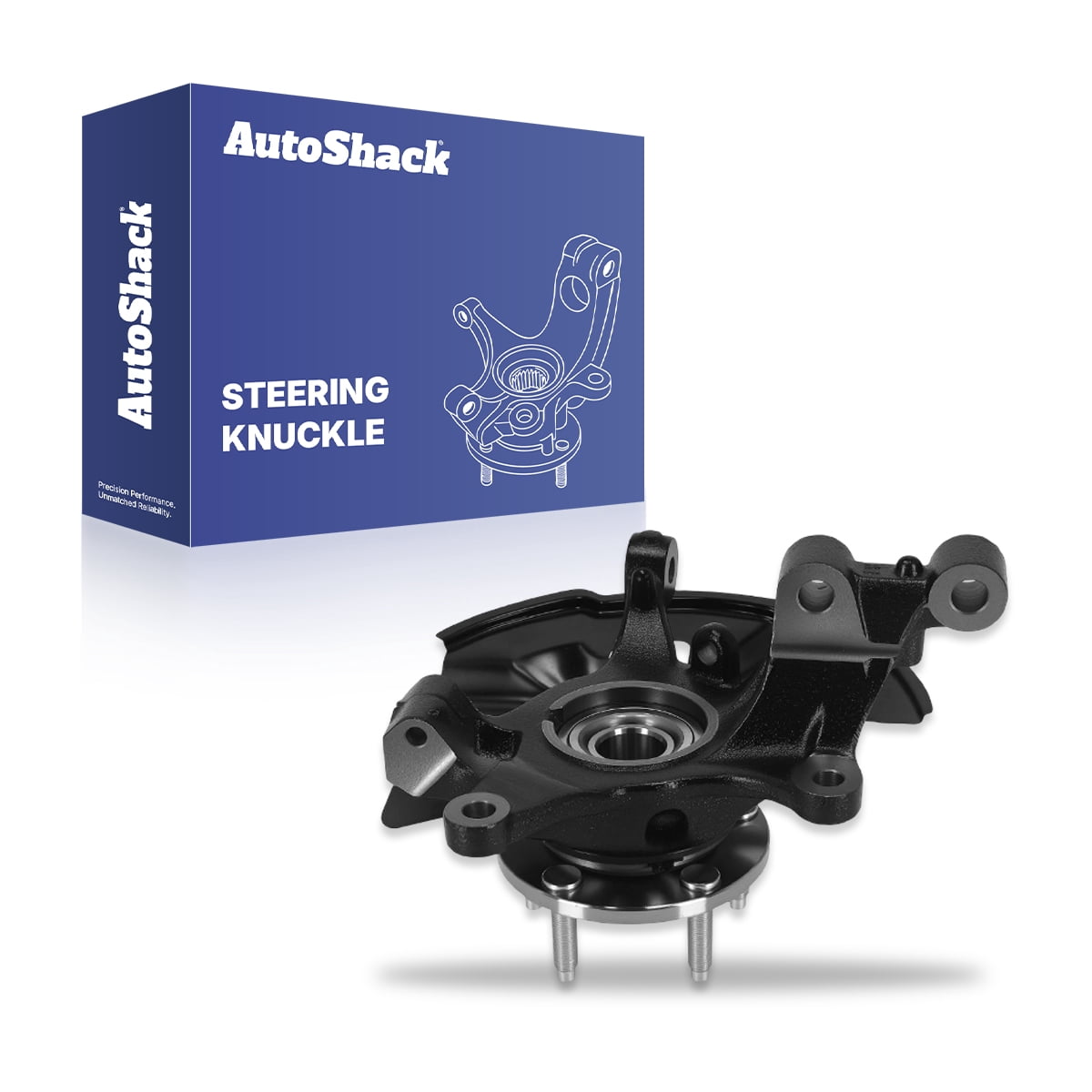 AutoShack Front Loaded Steering Knuckle and Wheel Hub Bearing Assembly - Passenger Side for Ford, Edge 2007-2010, AWD FWD V6 3.5L - with ABS