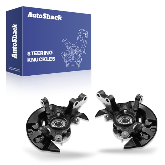 AutoShack Front Loaded Steering Knuckle and Wheel Hub Bearing Assembly - Driver and Passenger Side for Toyota, Matrix 2003-2008, FWD L4 1.8L - with ABS