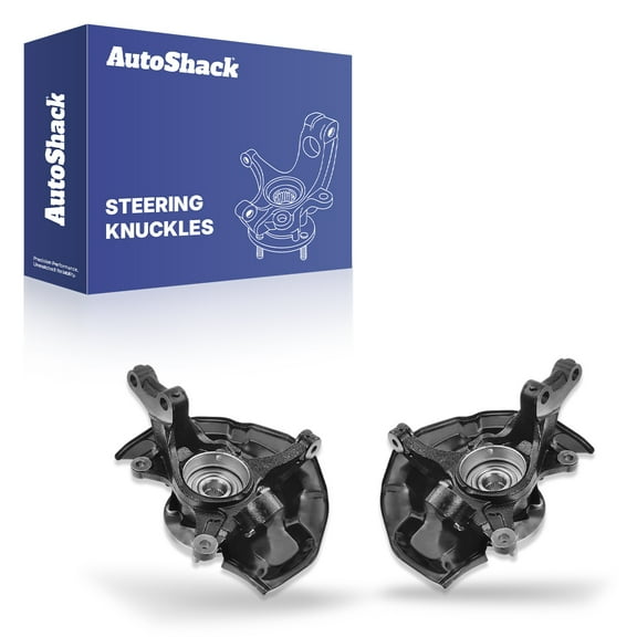 AutoShack Front Loaded Steering Knuckle and Wheel Hub Bearing Assembly - Driver and Passenger Side for Toyota, Sienna 2004-2010, AWD V6 3.3L 3.5L - with ABS