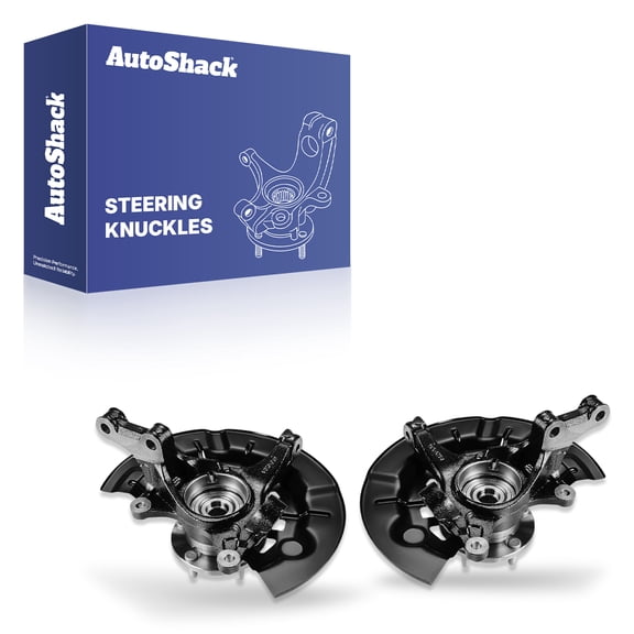 AutoShack Front Steering Knuckle & Wheel Hub Bearing Assembly, 5-Lugs, 2pcs, Driver & Passenger Side, ABS compatible - sensor not included for Toyota Camry 2012-2017 FWD 2.5L