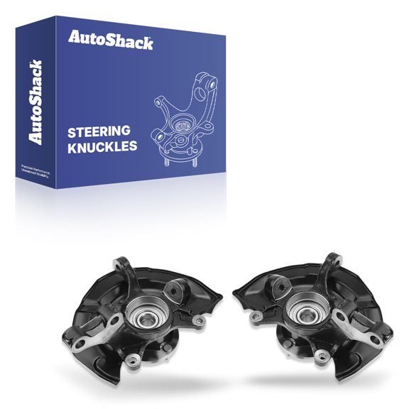 AutoShack Front Loaded Steering Knuckle and Wheel Hub Bearing Assembly - Driver and Passenger Side for Toyota, Sienna 2004-2010, FWD AWD V6 3.3L 3.5L - without ABS