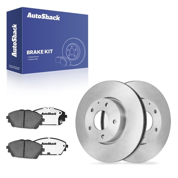 AutoShack Front Vented Brake Rotors + Ceramic Pads 6-PC Brake Kit Replacement for 2019-2025 Mazda 3 11.02" (280 mm)