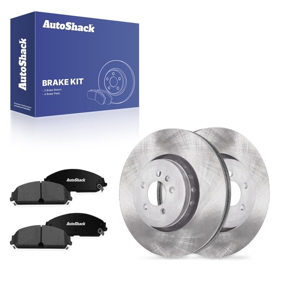 AutoShack Front Brake Rotors & Premium Pads for Dodge & Chrysler, Challenger 2017-2022 300 2014-2021 Charger 2021-2023, AWD RWD V6 3.6L V8 5.7L - 14.57" (370 mm), 5-Lug