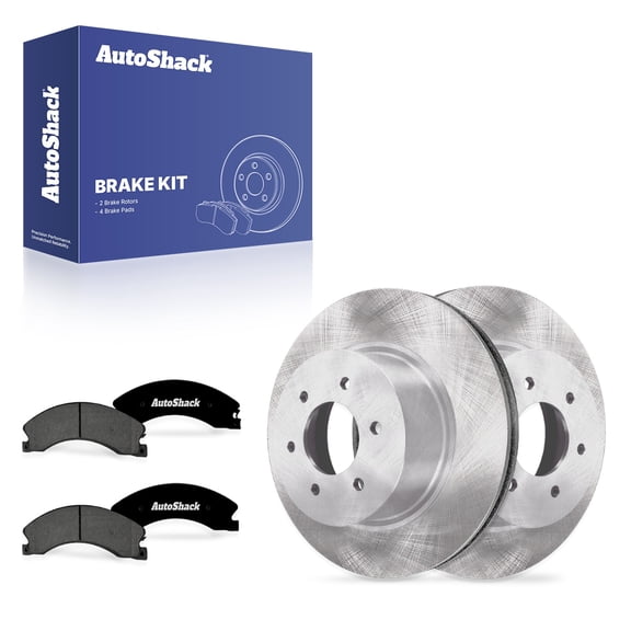 AutoShack Front Brake Rotors & Premium Pads for Nissan, TITAN XD 2016-2021, 4WD RWD V8 5.0L 5.6L - 14.17" (360 mm), 6-Lug