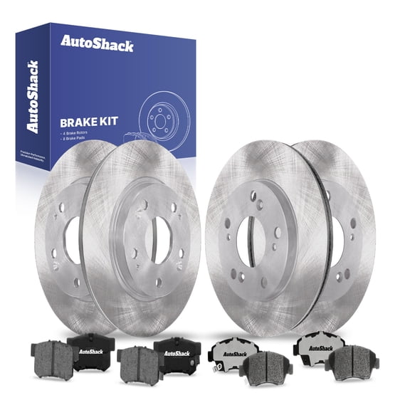 AutoShack Front & Rear Brake Rotors & Ceramic Pads for Honda, CR-Z 2011-2015, FWD L4 1.5L