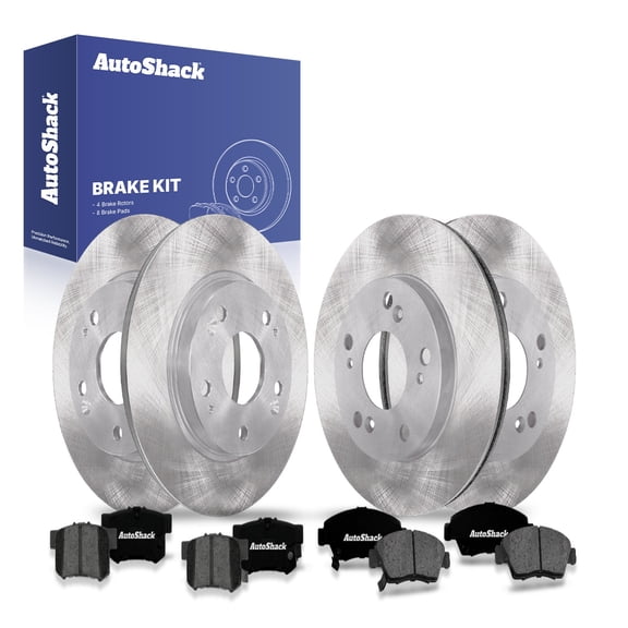 AutoShack Front & Rear Brake Rotors & Premium Pads for Honda, CR-Z 2011-2015, FWD L4 1.5L