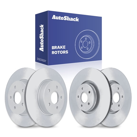 AutoShack Front & Rear Brake Rotors for Ford, Focus 2013-2018, FWD L4 2.0L - Coated - ArmorStop